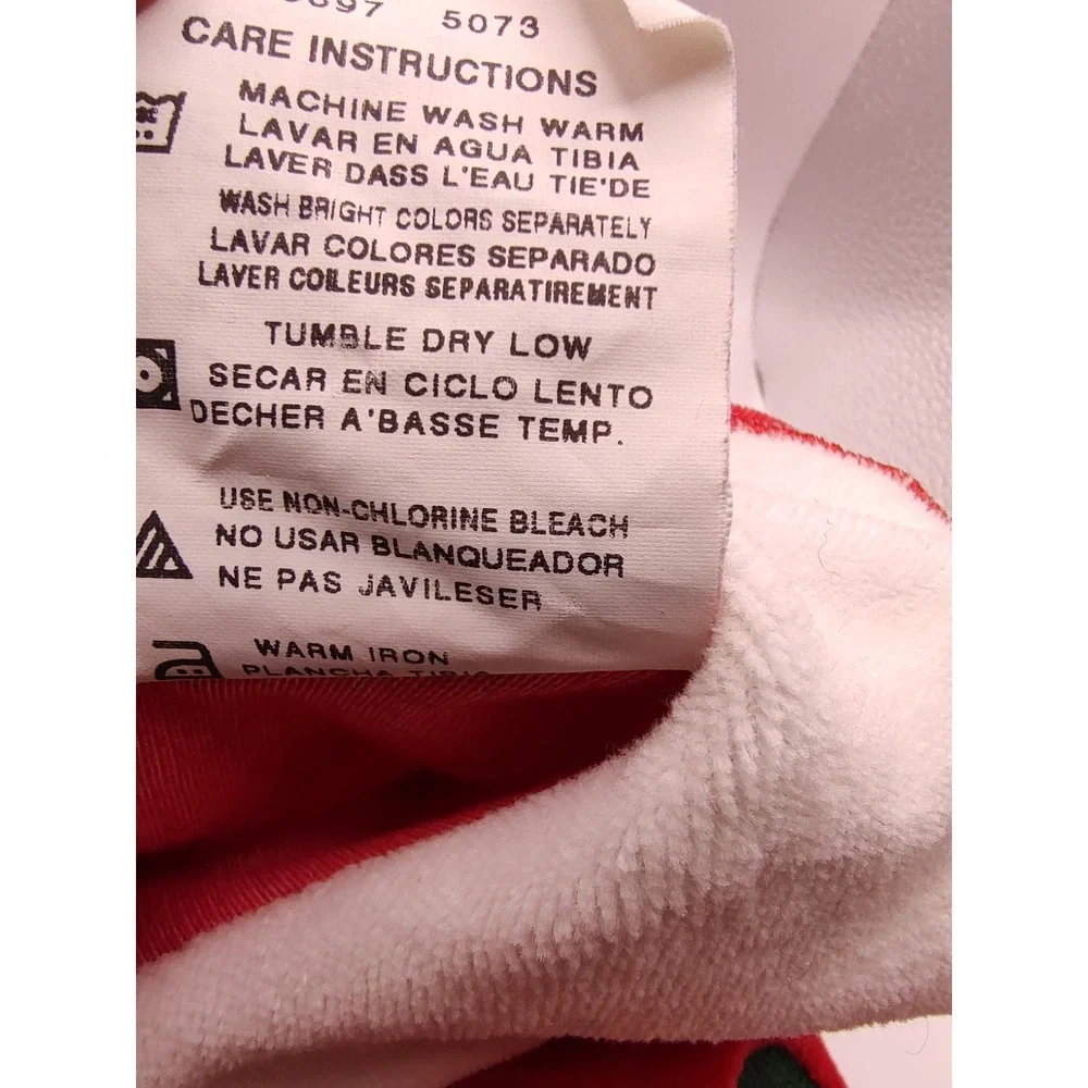 Vtg My First Christmas 9 Months Red Velour 1990s Baby Footie One Piece‎ Pajamas